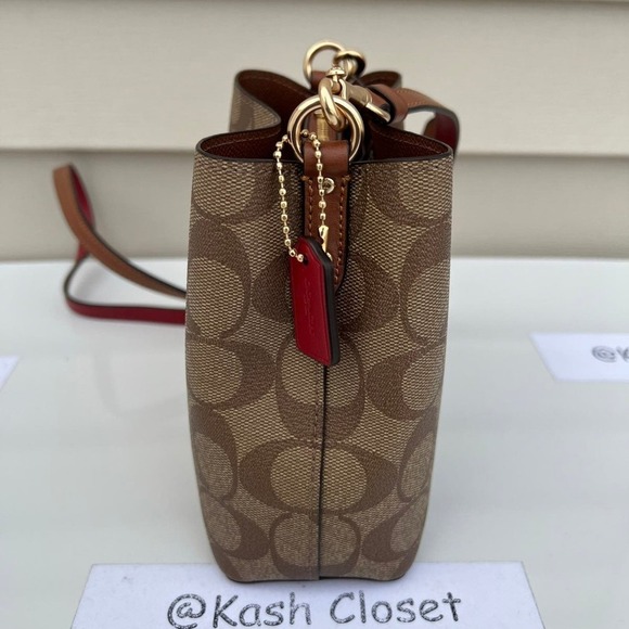 COACH Bucket Bag Mini Town In Signature Canvas Rainbow - Picture 3 of 9